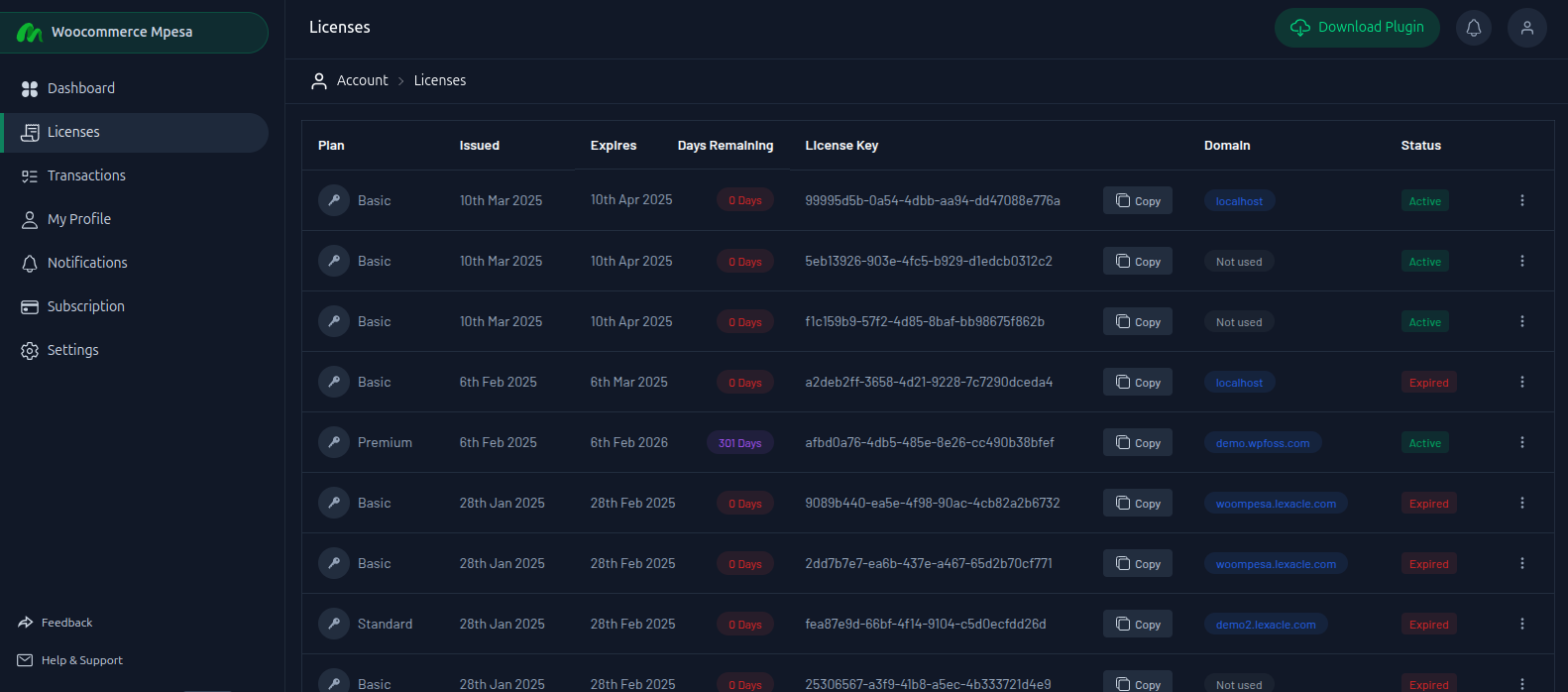 License Key Screenshot